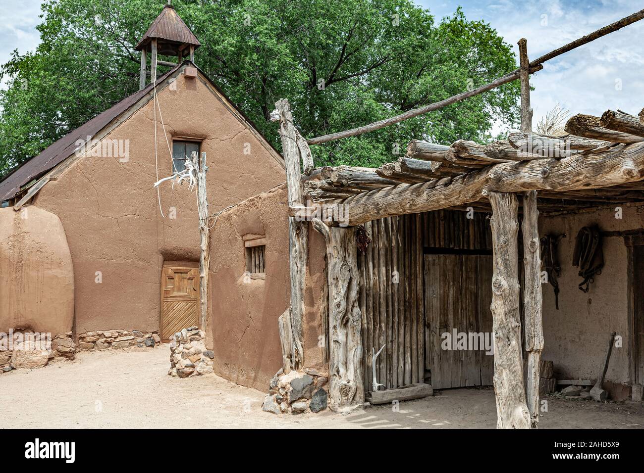 Chapel and stable, El Rancho de las Golondrinas living history museum