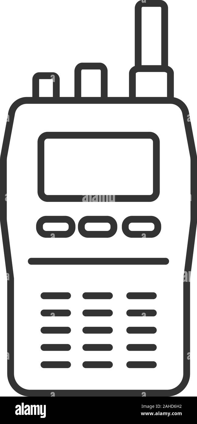 Walkie talkie linear icon. Thin line illustration. Police radio. Contour  symbol. Vector isolated outline drawing Stock Vector Image & Art - Alamy