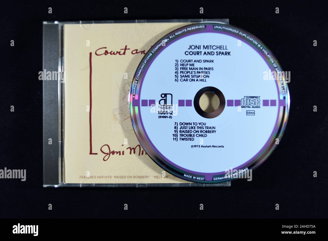 Rare Target CDs From the 1980's Music Era. Joni Mitchell, Court and Spark. Stock Photo