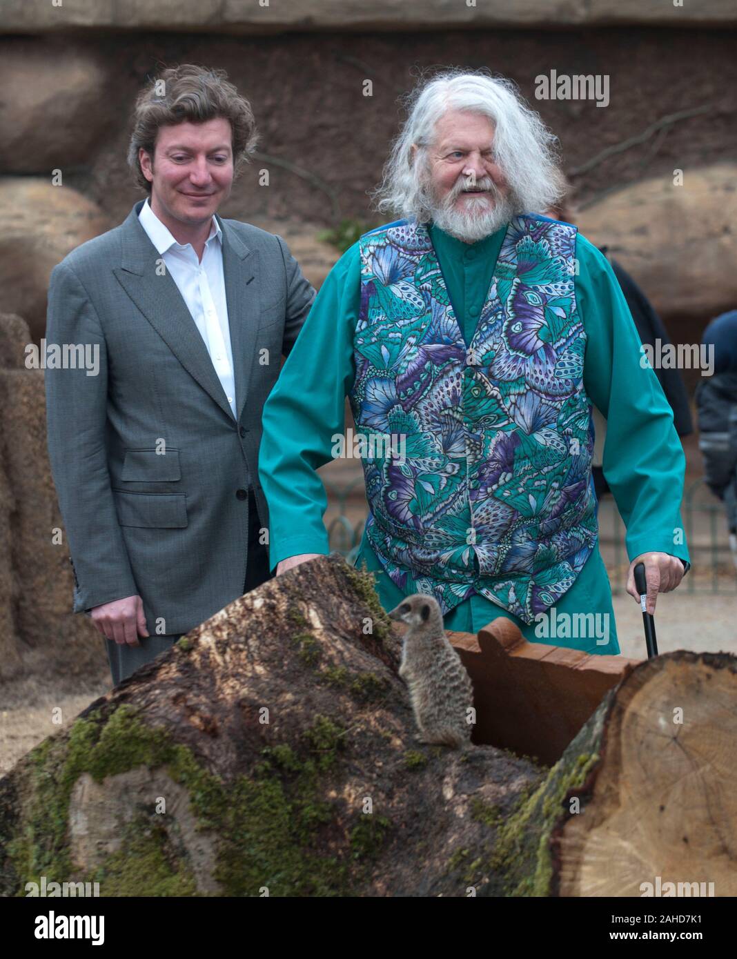Lord Bath and his son Viscount Weymouth opening the Elephant Sanctuary for 'Anne' at Longleat Safari Park in Wiltshire. Stock Photo