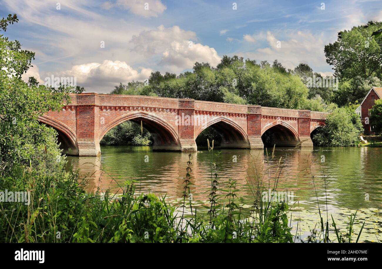 The River Thames at Clifton Hampden in England Stock Photo