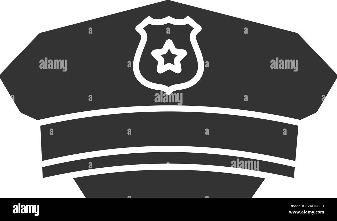 police hat clipart black and white