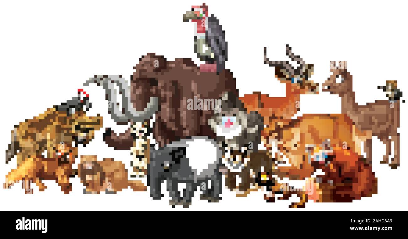 Isolated picture of wild animals illustration Stock Vector Image & Art ...