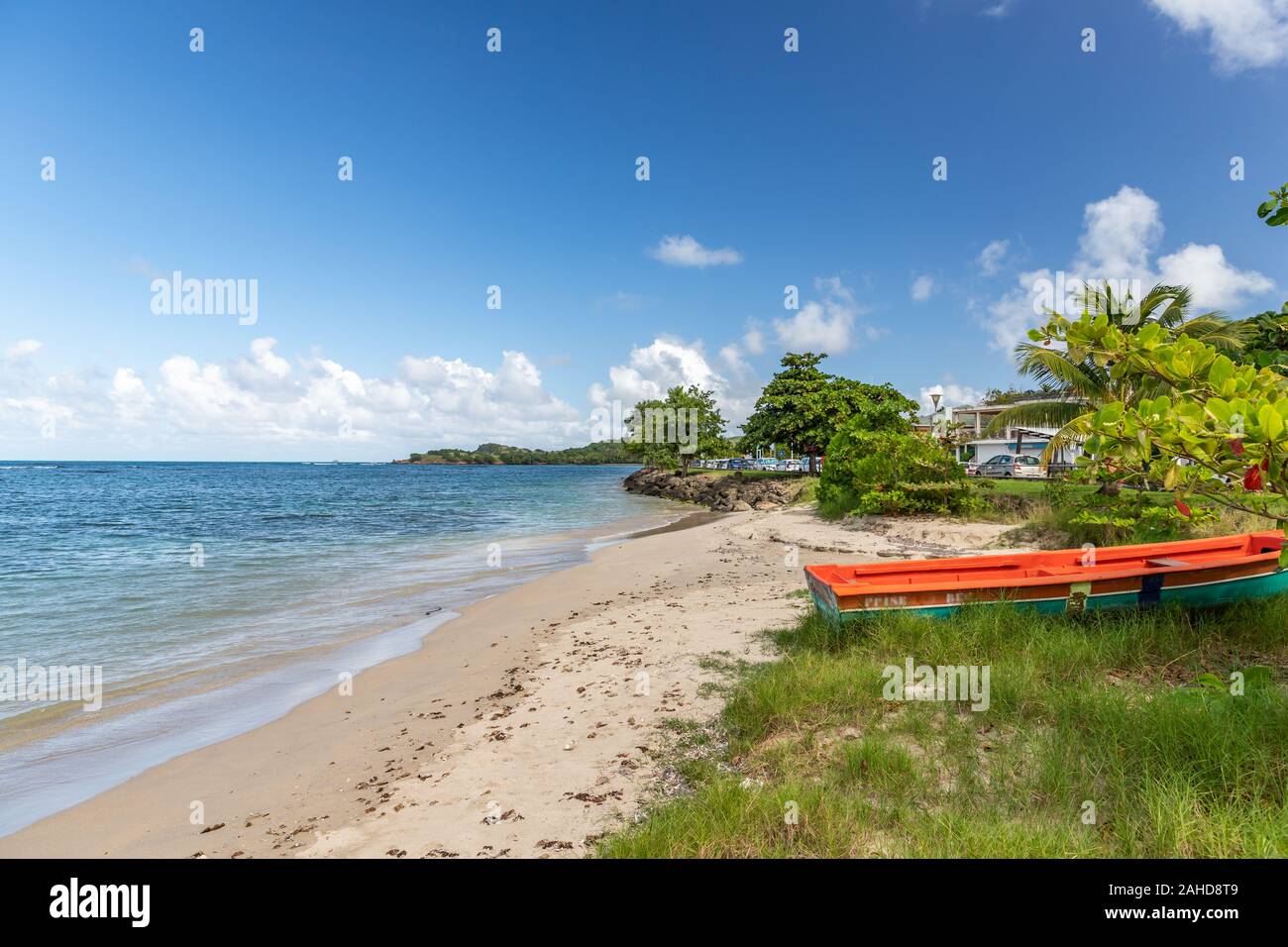 Fishing boats in water in Trinite, Martinique, France Stock Photo Alamy