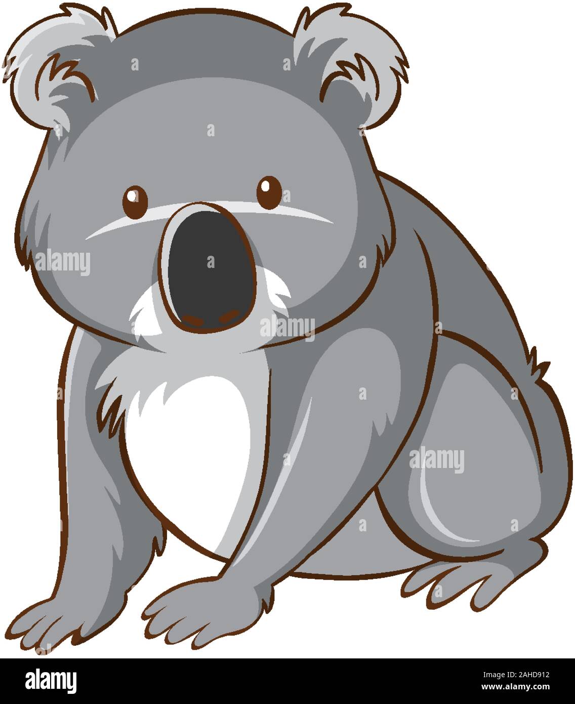 Cute koala on white background illustration Stock Vector Image & Art ...