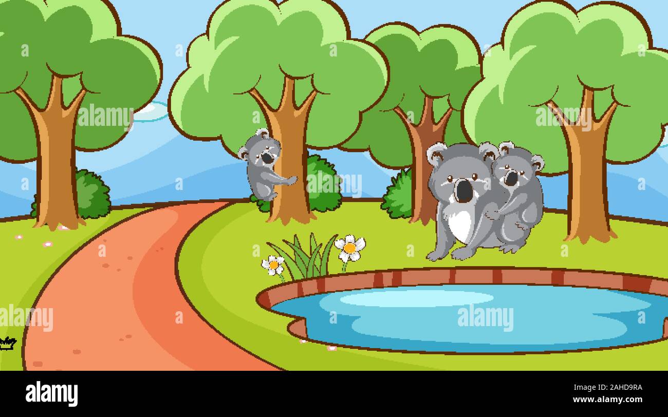 Koala park Stock Vector Images - Alamy