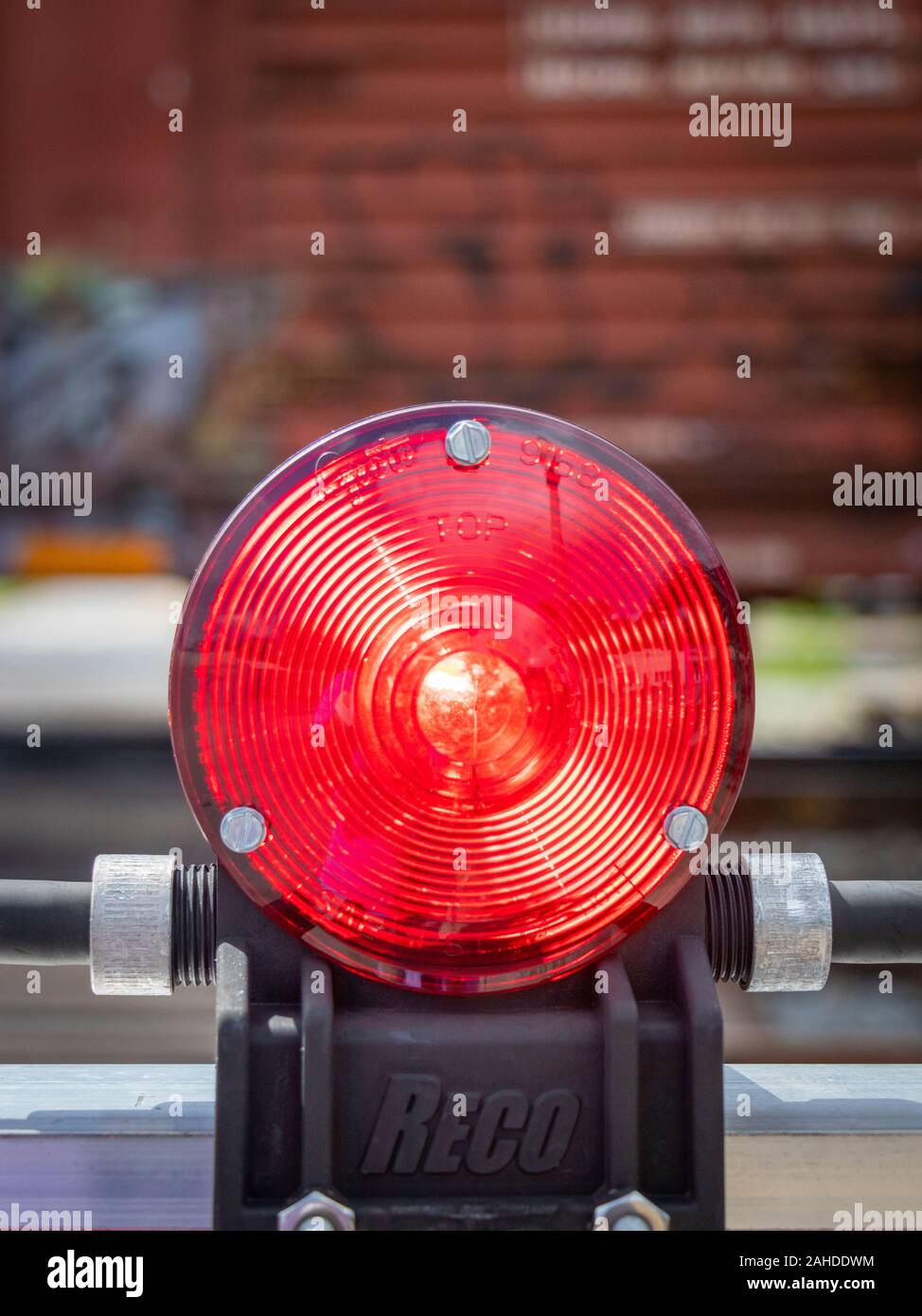 Red Flashing Warning Light Train High Resolution Stock Photography and