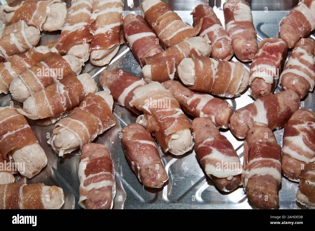 Pigs in a blankets Stock Photo Alamy