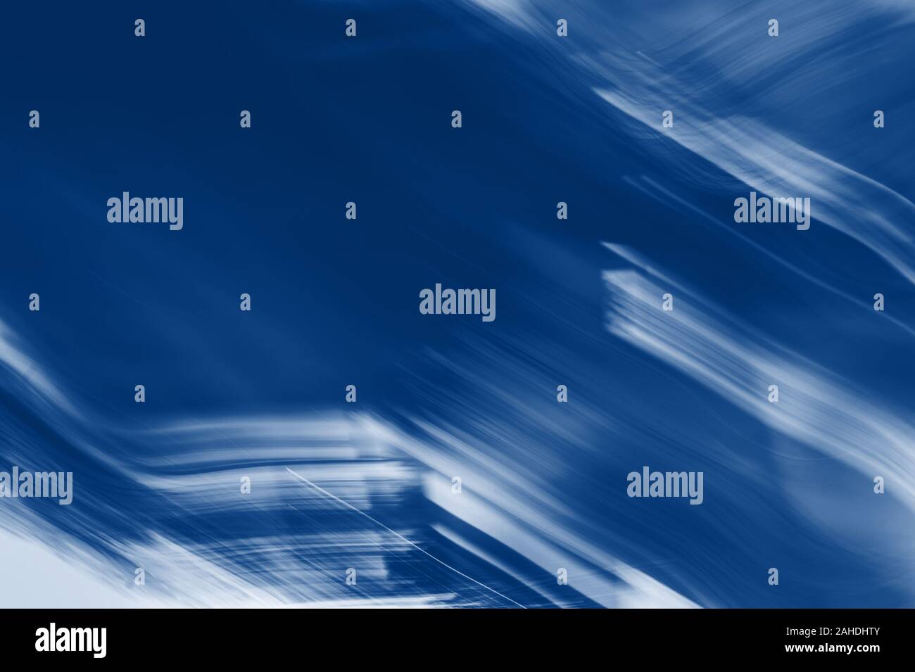 Beautiful abstract background in motion. Classic blue toning trend 2020 color Stock Photo
