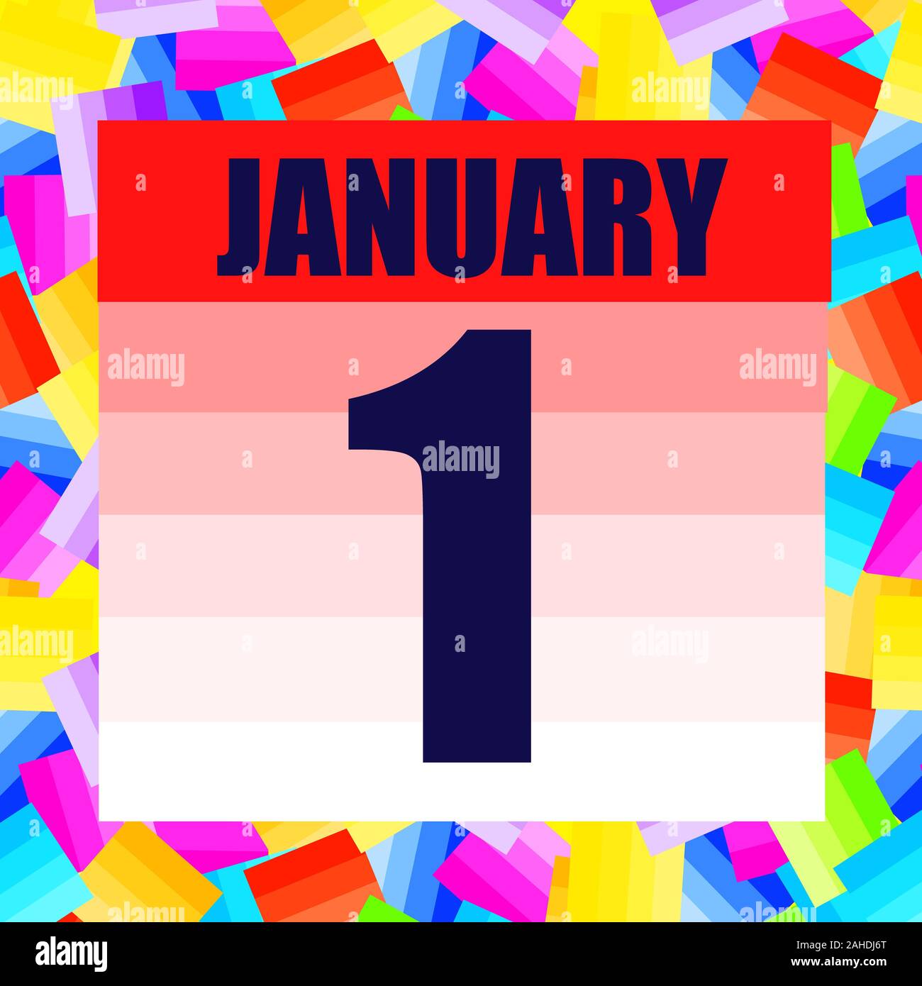 January 1 icon. For planning important day. Banner for holidays and ...