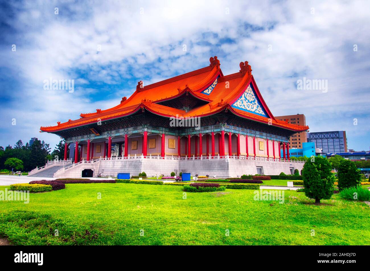 The iconic national concert hall in the Zhongzheng Memorial Hall Park in Taipei Taiwan. Stock Photo