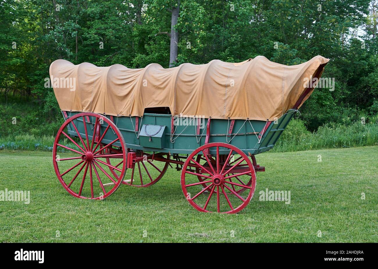 Conestoga wagon (covered wagon). Primary mode of transportation during