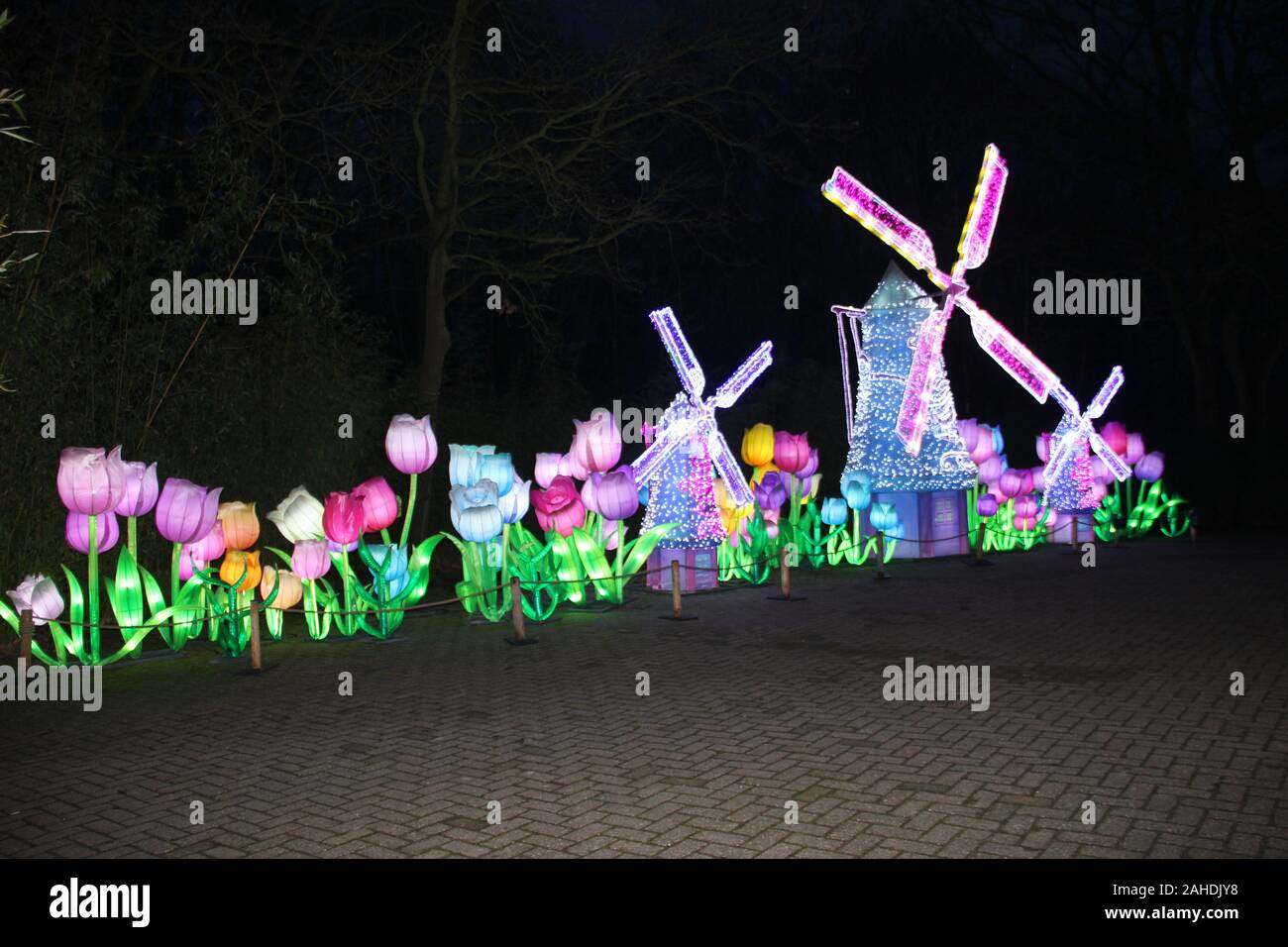 China Light Festival In Ouwehands Zoo The Netherlands Stock Photo
