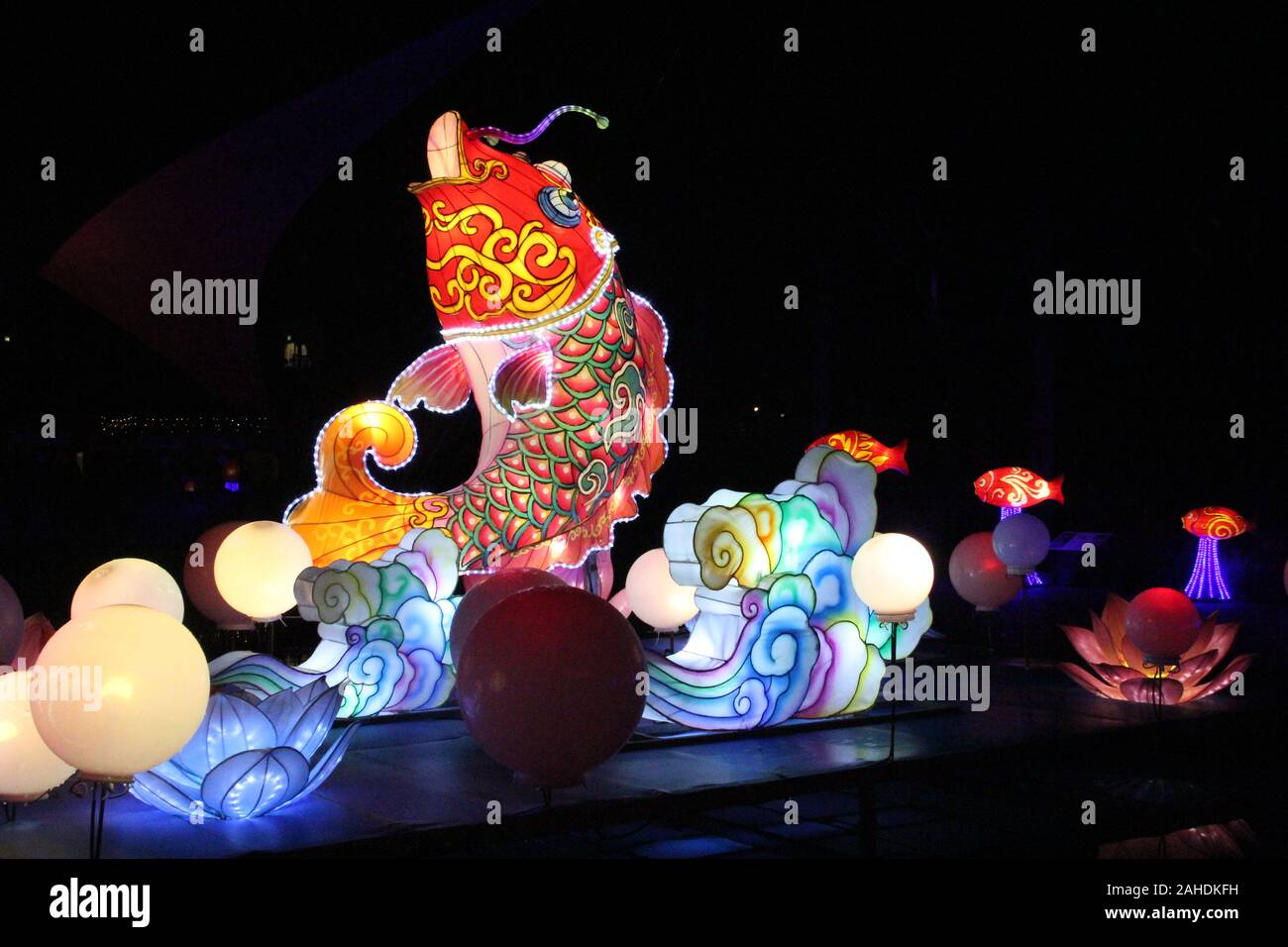 China Light Festival In Ouwehands Zoo The Netherlands Stock Photo