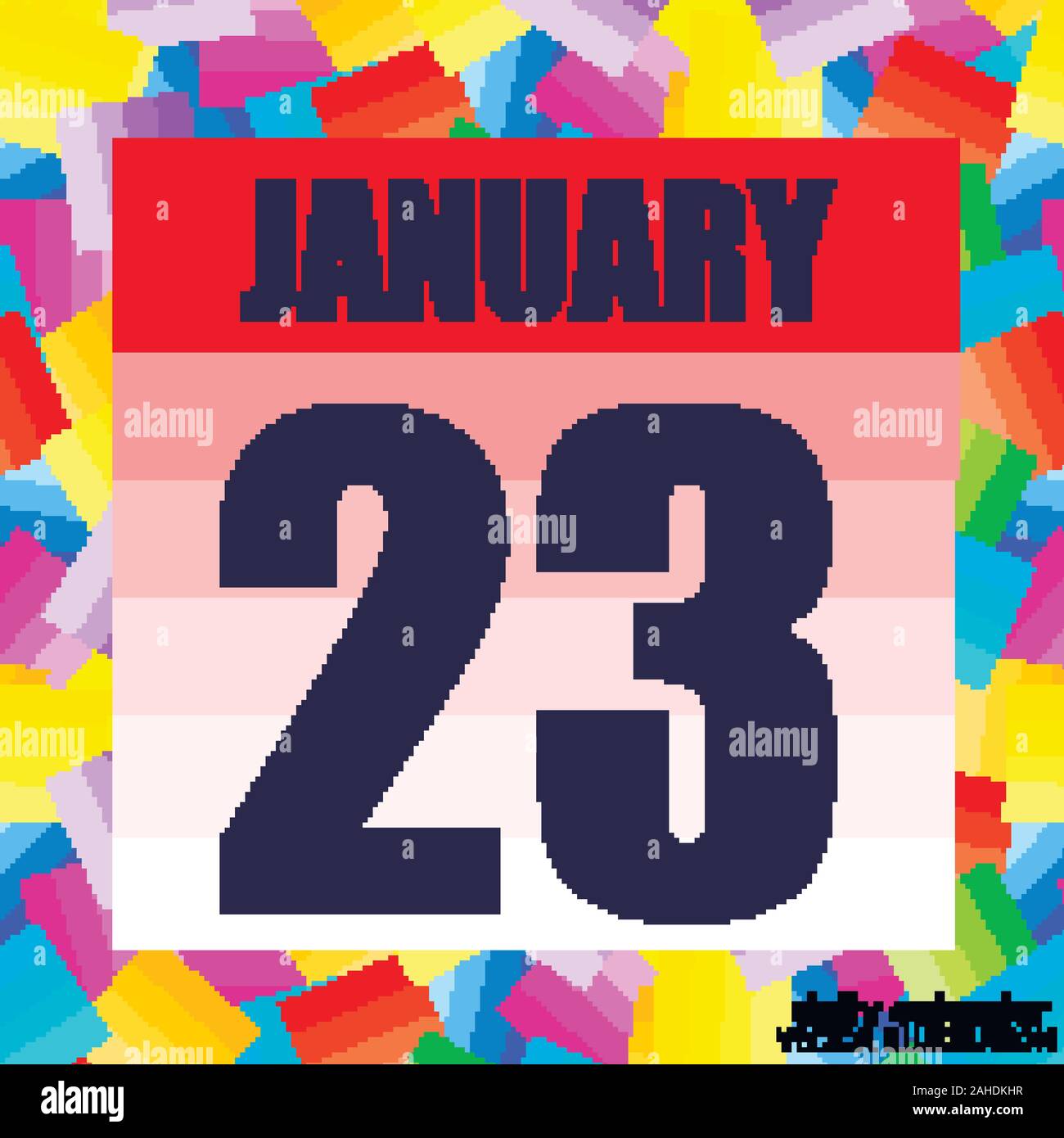 January 23 icon. For planning important day. Banner for holidays and