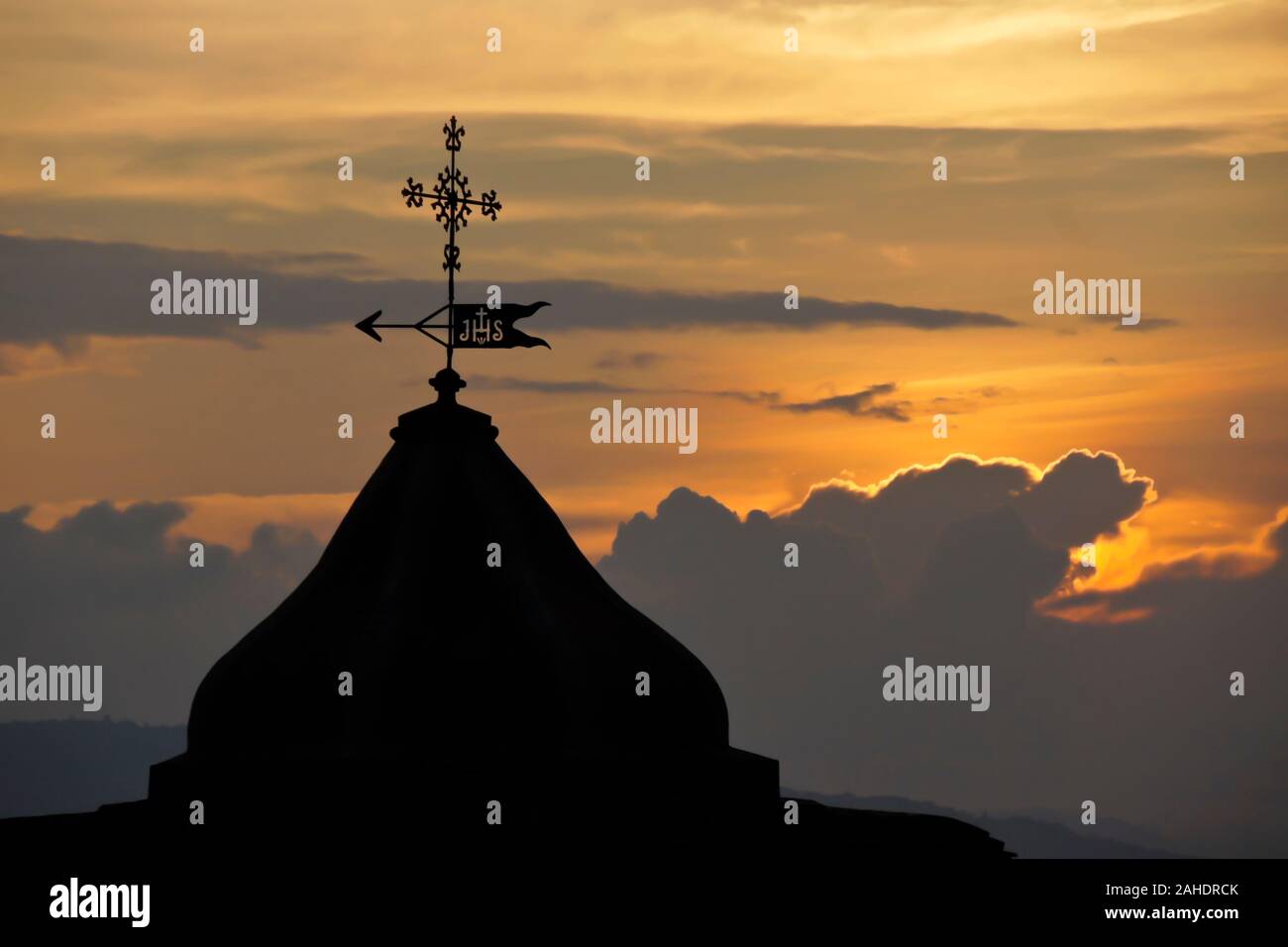 Church tower silhouette hi-res stock photography and images - Alamy