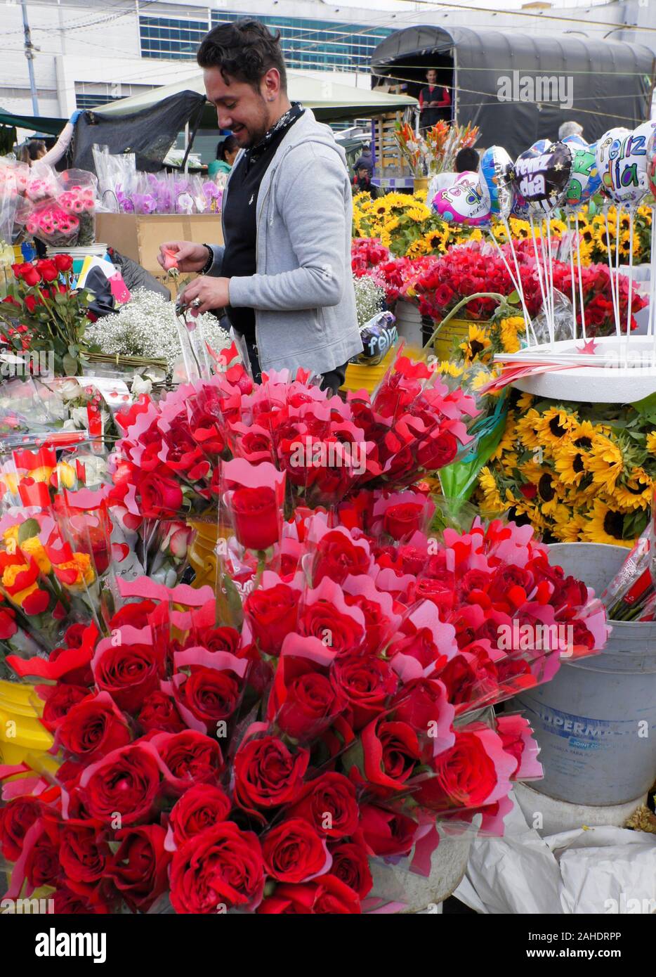 Flowers for sale at Paloquemao market, Bogota, Colombia Stock Photo Alamy