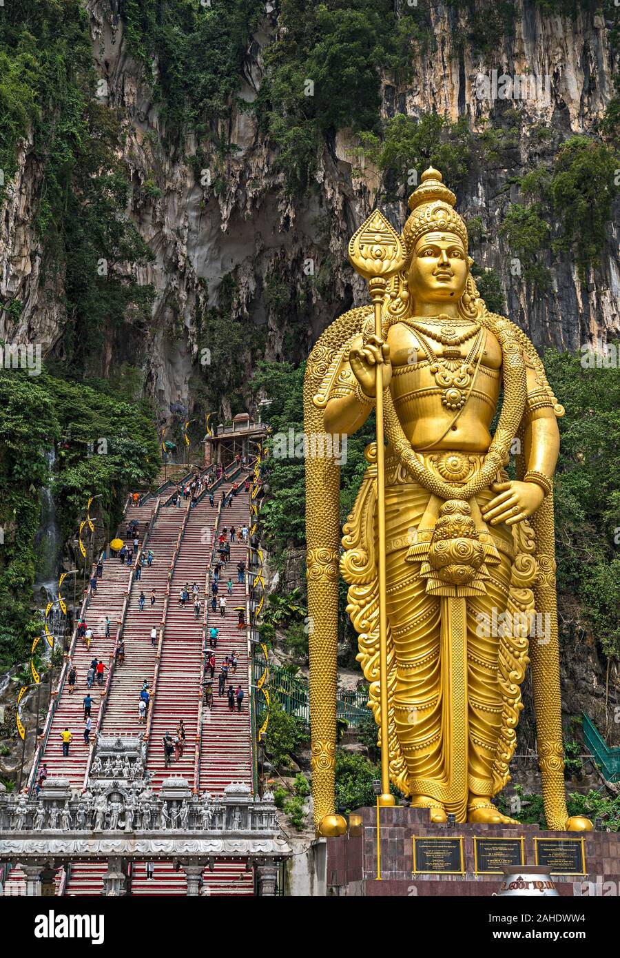 The Batu Caves Lord Murugan Statue And Entrance Near Kuala Lumpur Malaysia Stock Photo Alamy