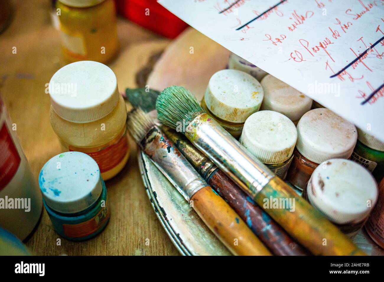 Set of paintbrush instrumets tools for artist to draw Stock Photo Alamy