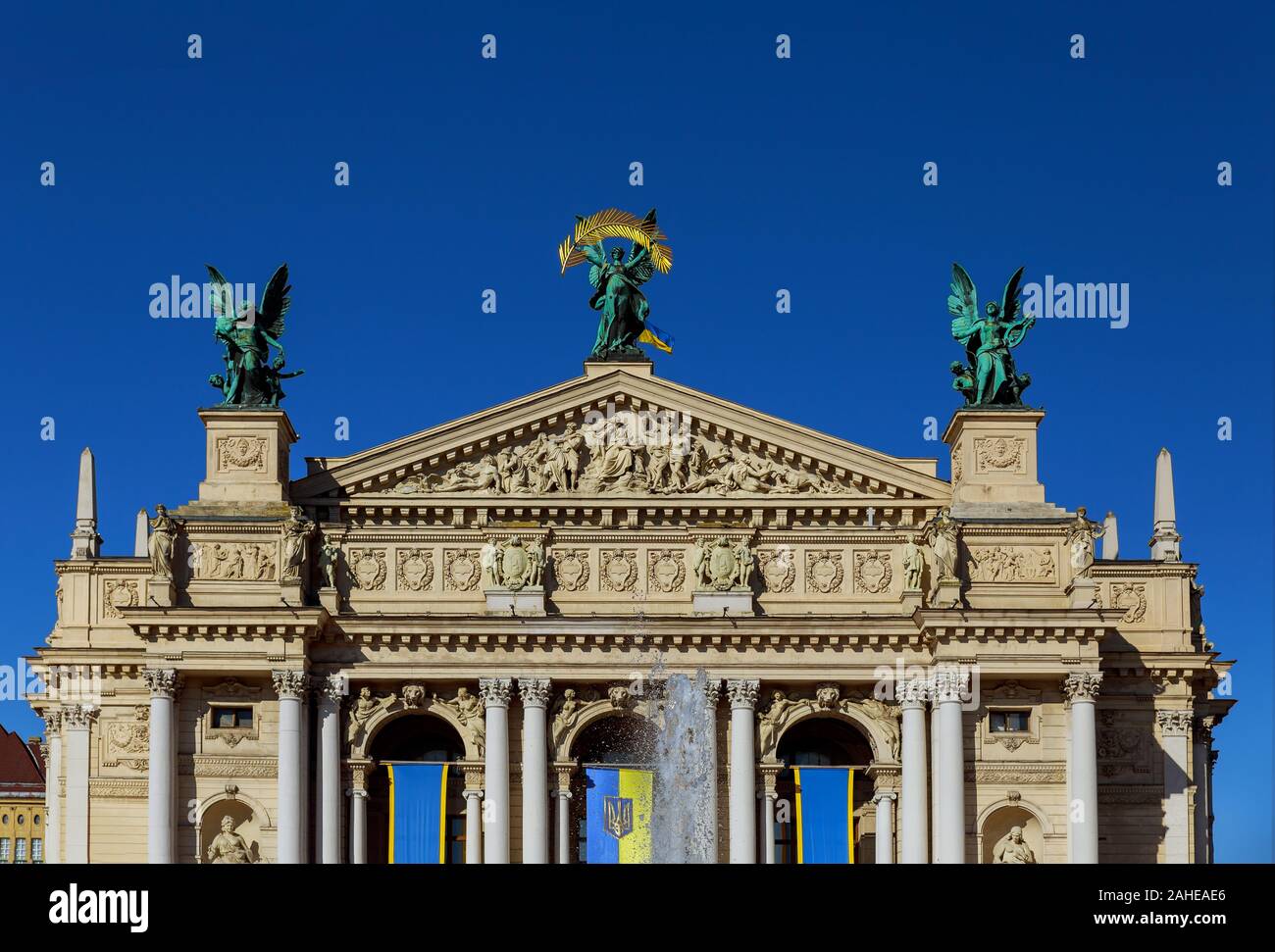 10 DECEMBER 2019 LVIV UKRAINE: Lviv Opera and Ballet Theater House, Lviv, Ukraine Stock Photo