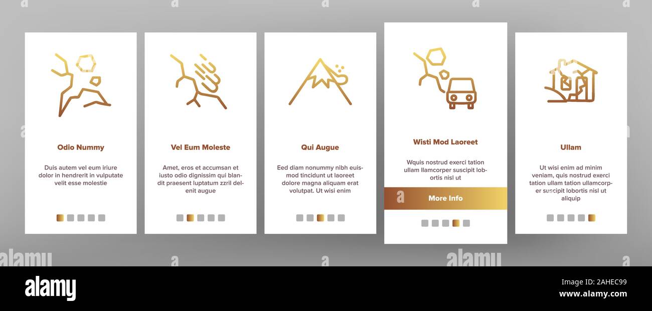 Landslide Onboarding Icons Set Vector Stock Vector Image & Art - Alamy
