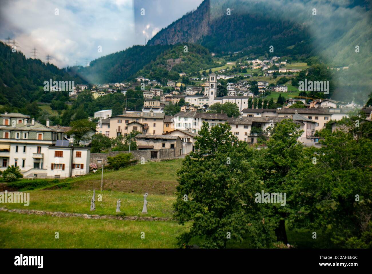 Scenes from the Bernina Express, a train connecting Chur in Switzerland to Tirano in Italy by Scenes from the Bernina Express, a train connecting Chur in Switzerland to Tirano in Italy by