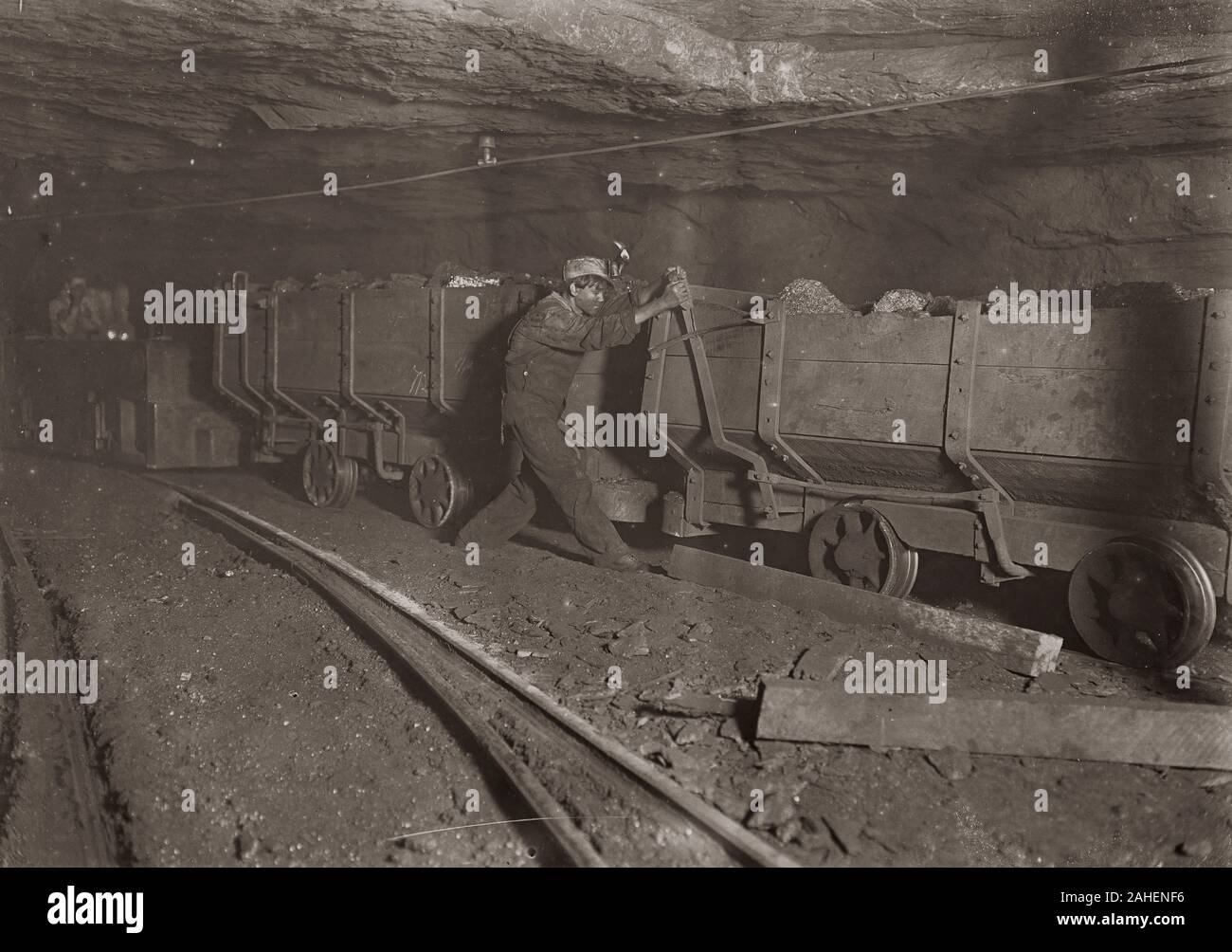 Coal mining in the beginning of the 1900's. Child labor in the