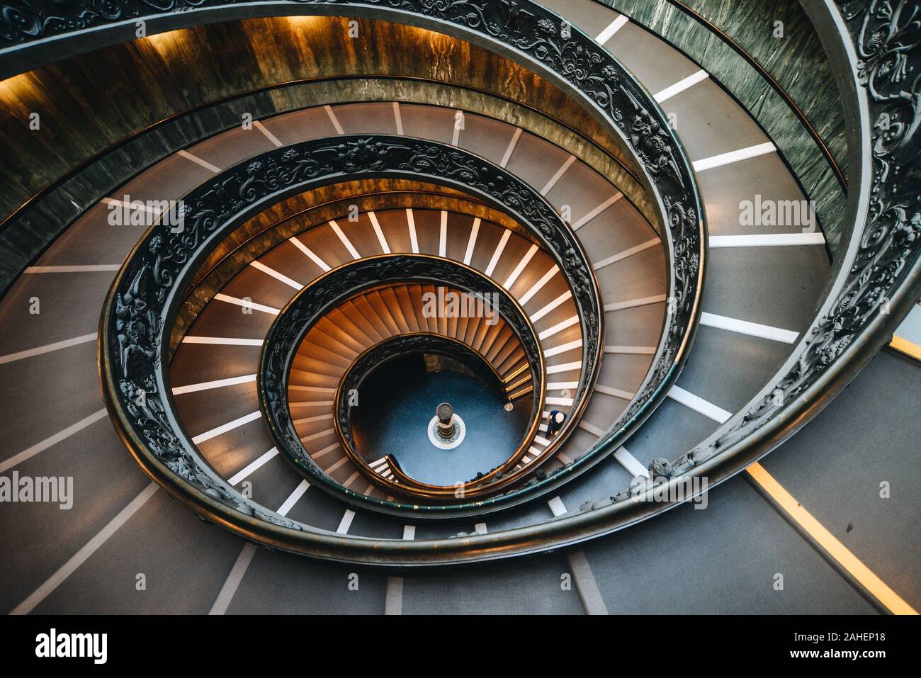 Vatican - Oct 16, 2018. Bramante Staircase in Vatican Museums. The double helix staircase is the famous travel destination of Vatican and Roma. Stock Photo