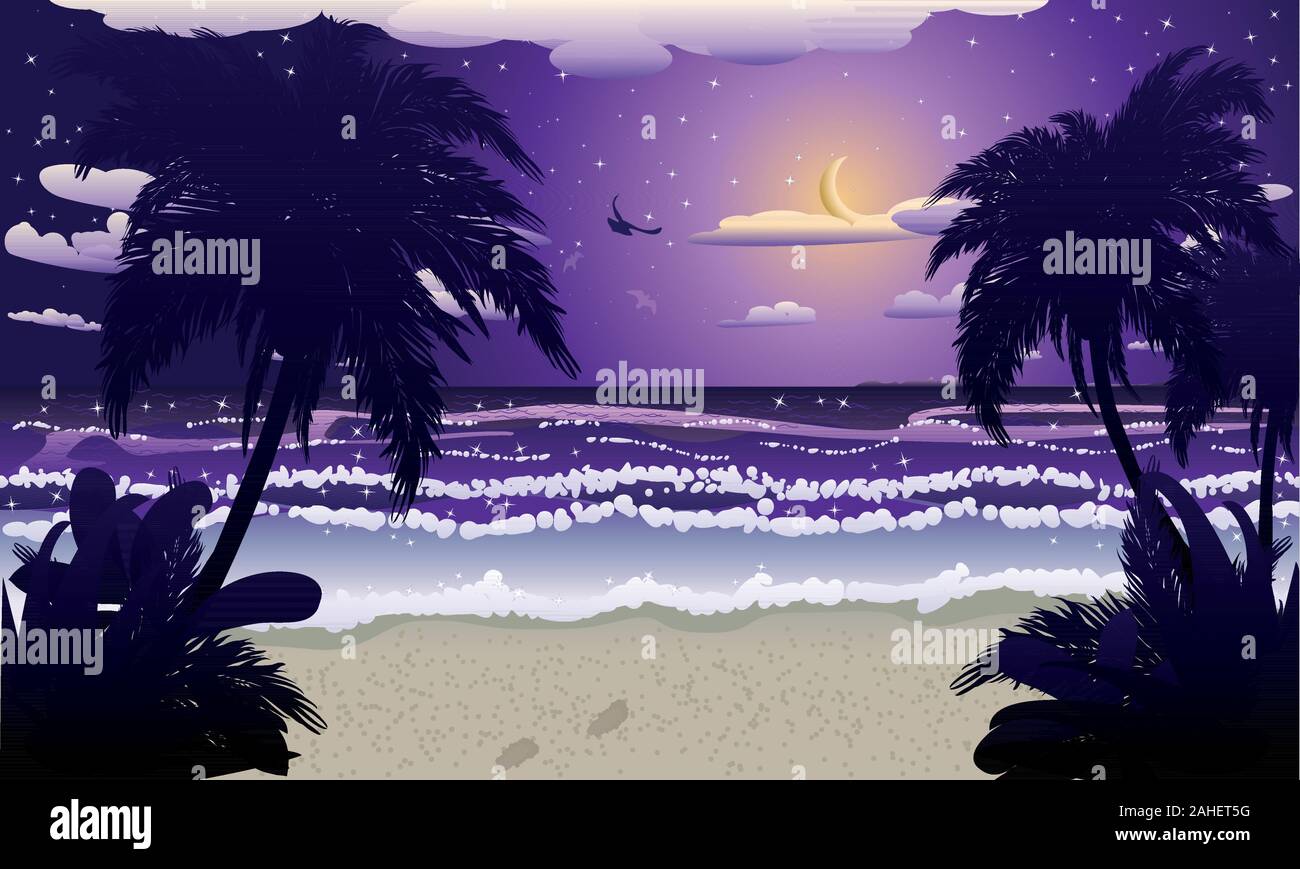 Crescent beach Stock Vector Images Alamy