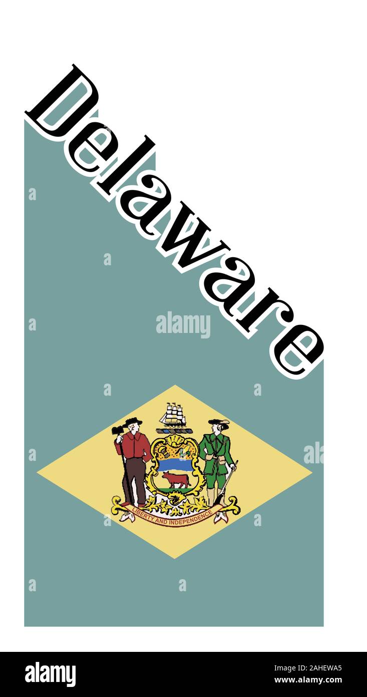 Delaware Text Text in black and white proclaiming Delaware with a shadow backdrop ...