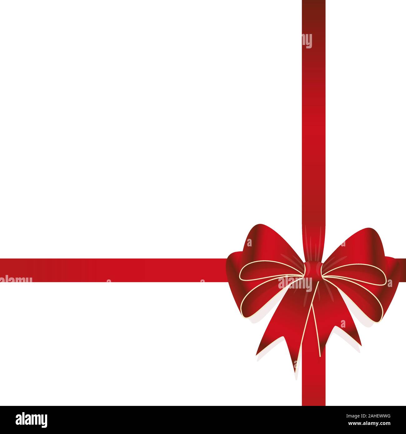 EPS 10 vector illustration of red colored ribbon bow isolated on white ...