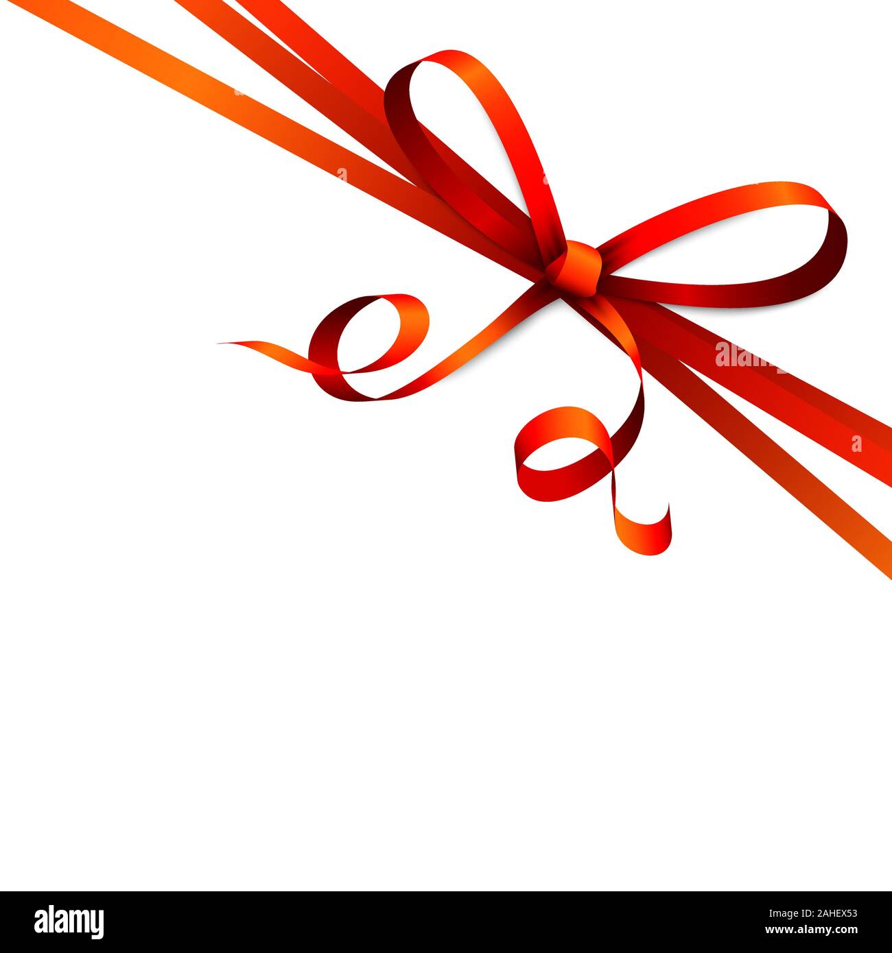 EPS 10 vector illustration of red colored ribbon bow isolated on white ...
