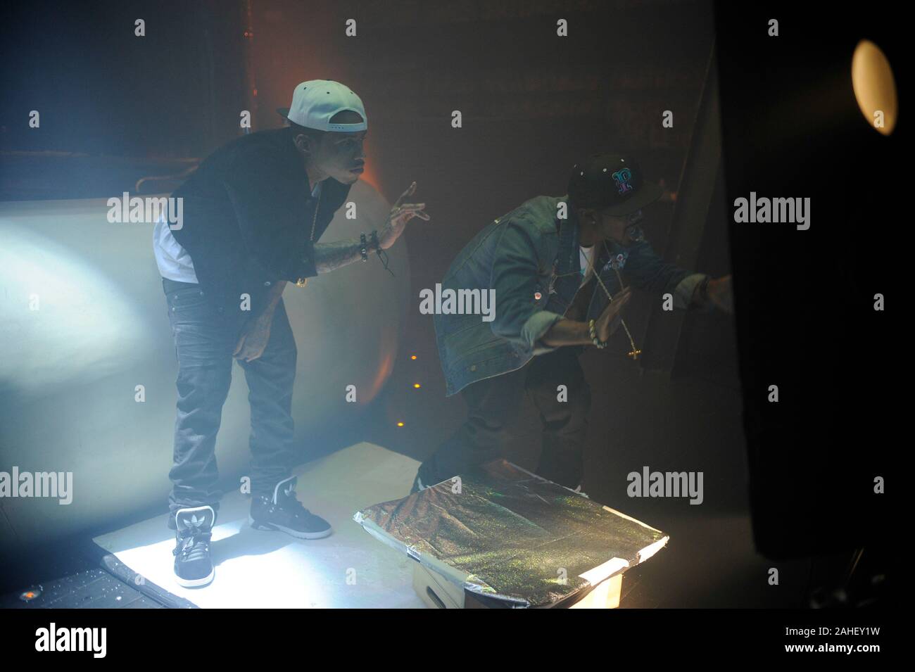 (L-R) Rapper Kid Ink and Actor / Singer / Reality TV Star William ...