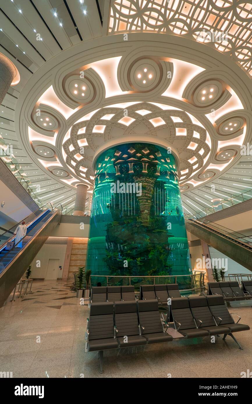 The Huge Coral Reef Aquarium At The Arrival Hall Of The Brand New Terminal 1 At The King Abdulaziz International Airport In Jeddah Saudi Arabia Stock Photo Alamy