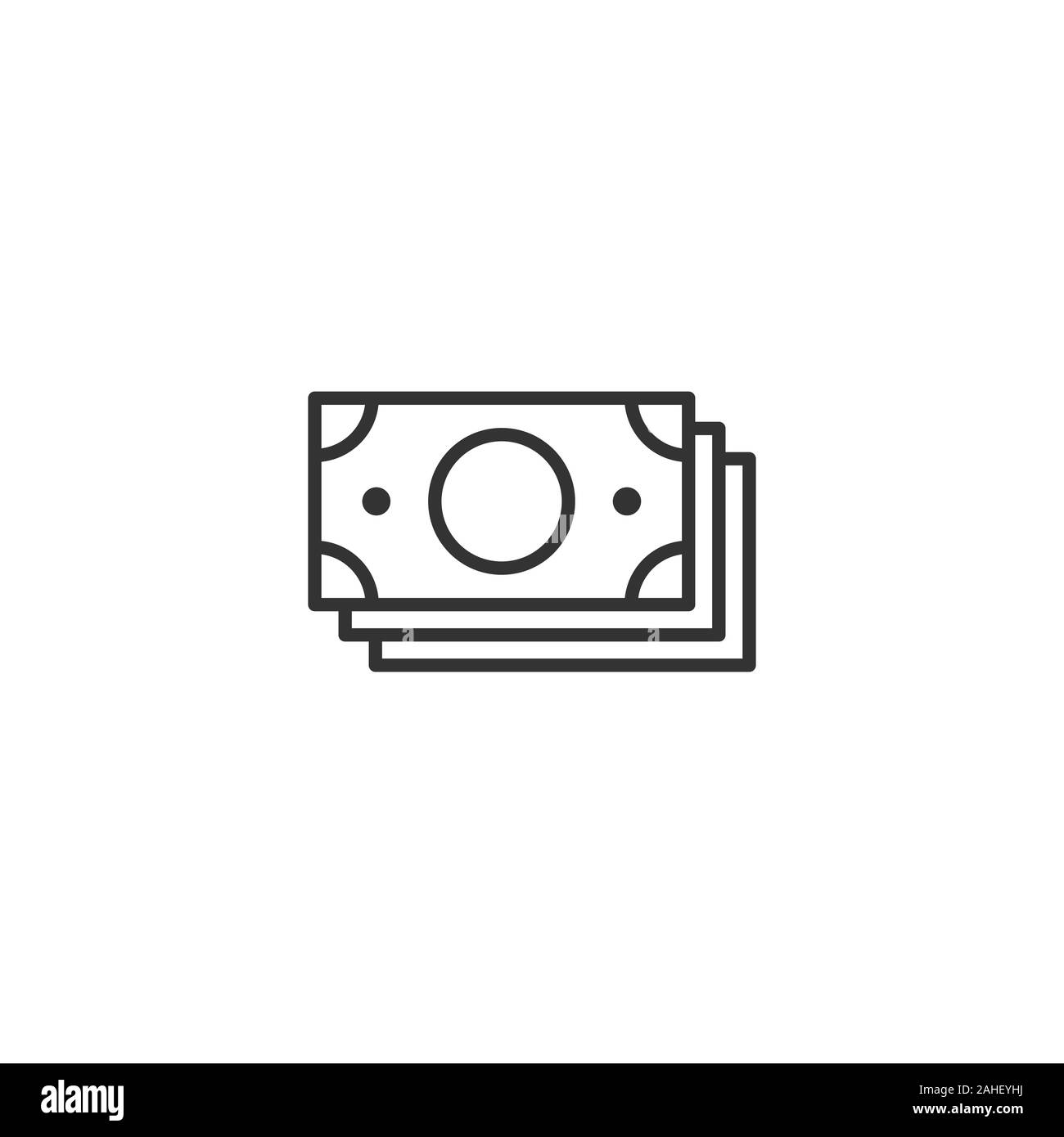 Money currency banknote icon in flat style. Dollar cash vector ...