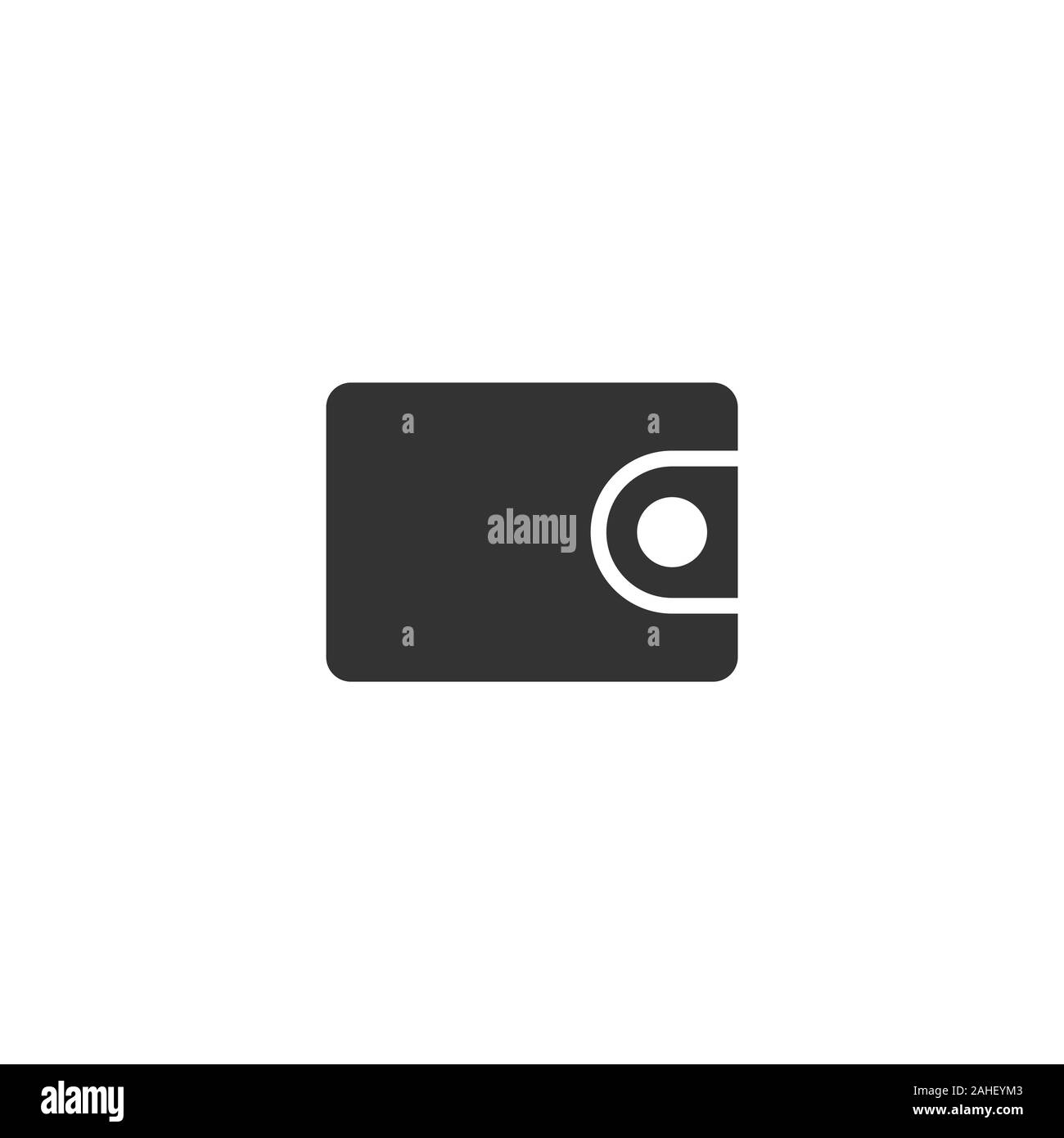 Wallet icon in flat style. Purse vector illustration on white isolated background. Finance bag business concept. Stock Vector