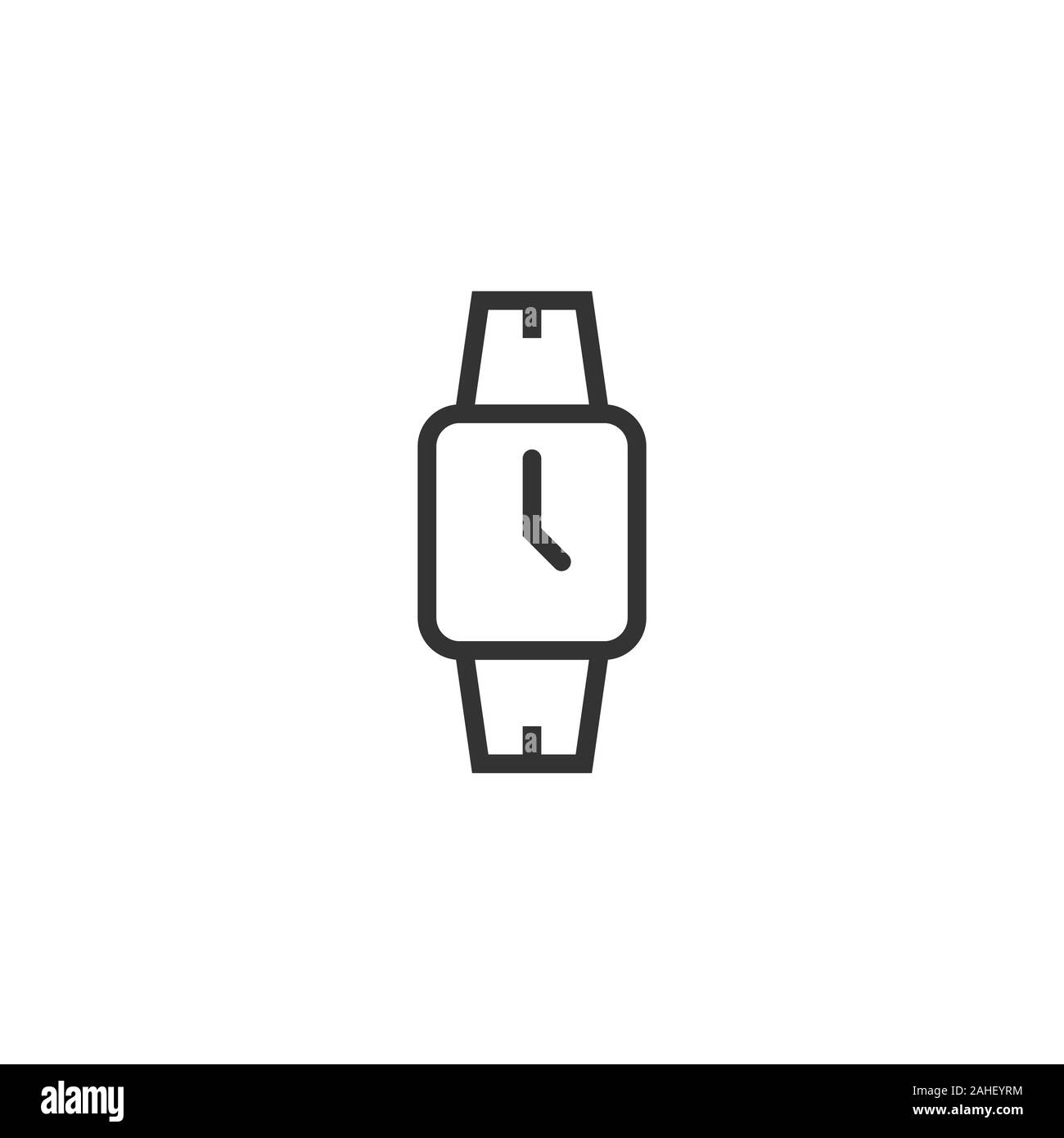 Wrist watch icon in flat style. Hand clock vector illustration on white ...