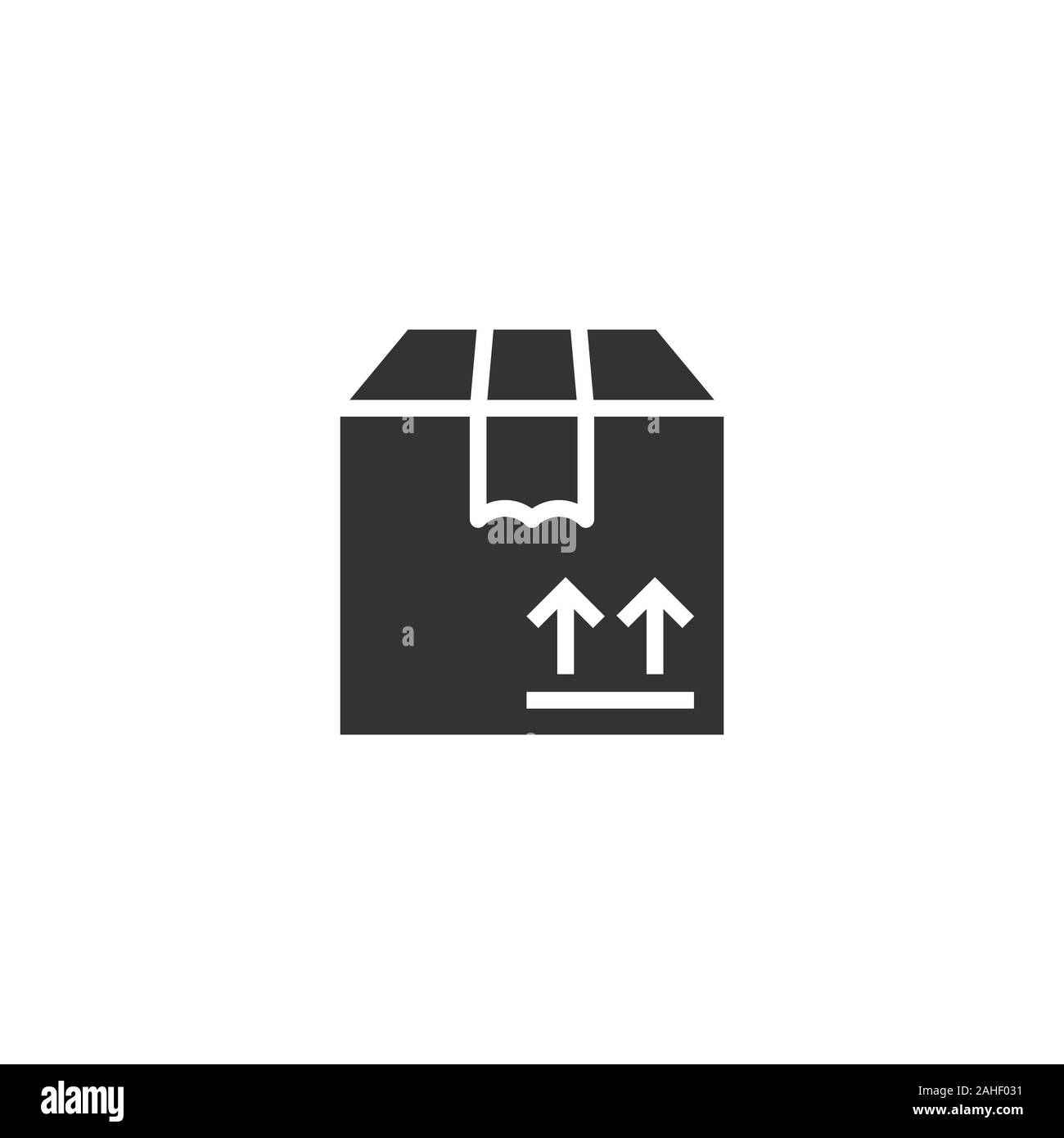 Shipping box icon in flat style. Container vector illustration on white