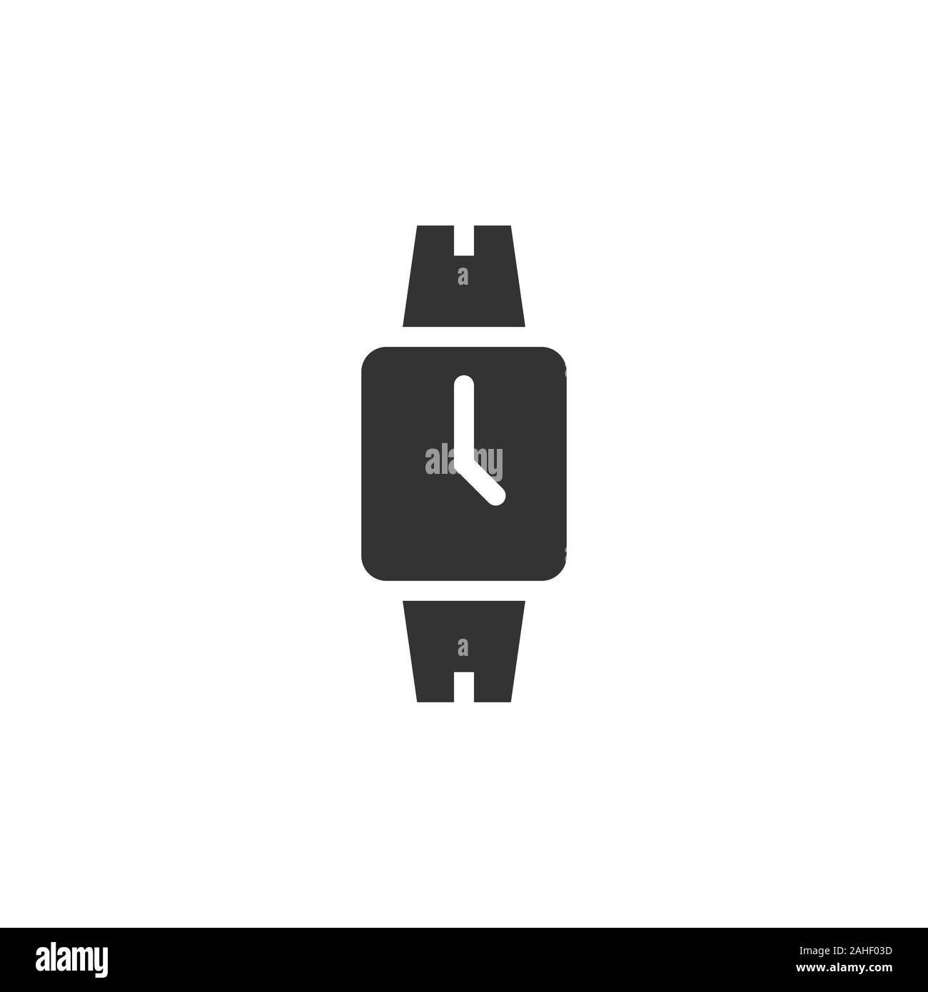 Wrist watch icon in flat style. Hand clock vector illustration on white ...