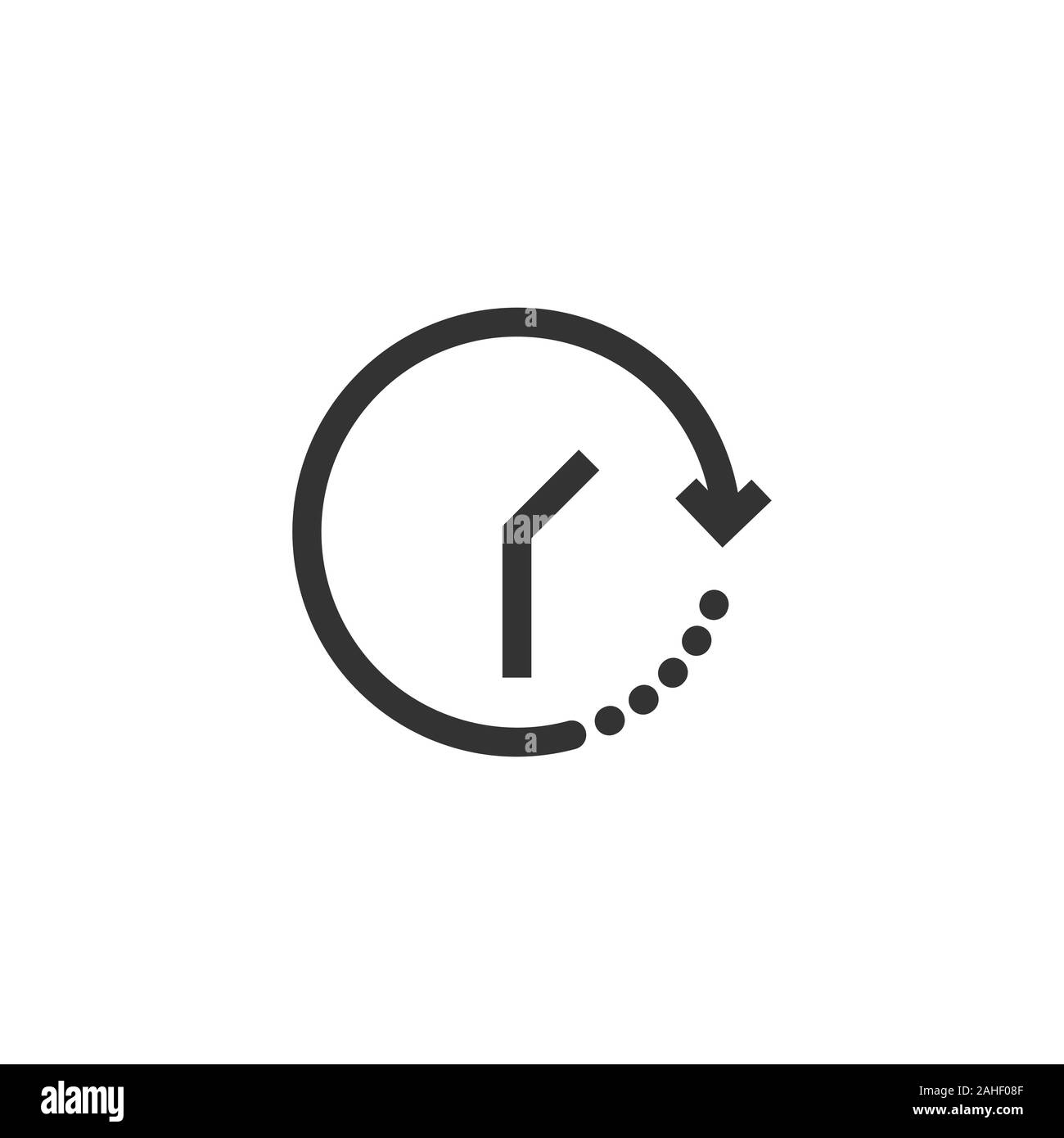 Clock icon in flat style. Watch vector illustration on white isolated ...