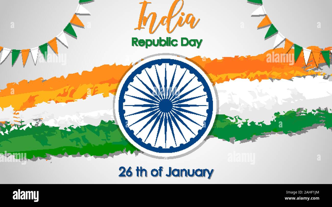 Background design for public holiday in India illustration Stock Vector