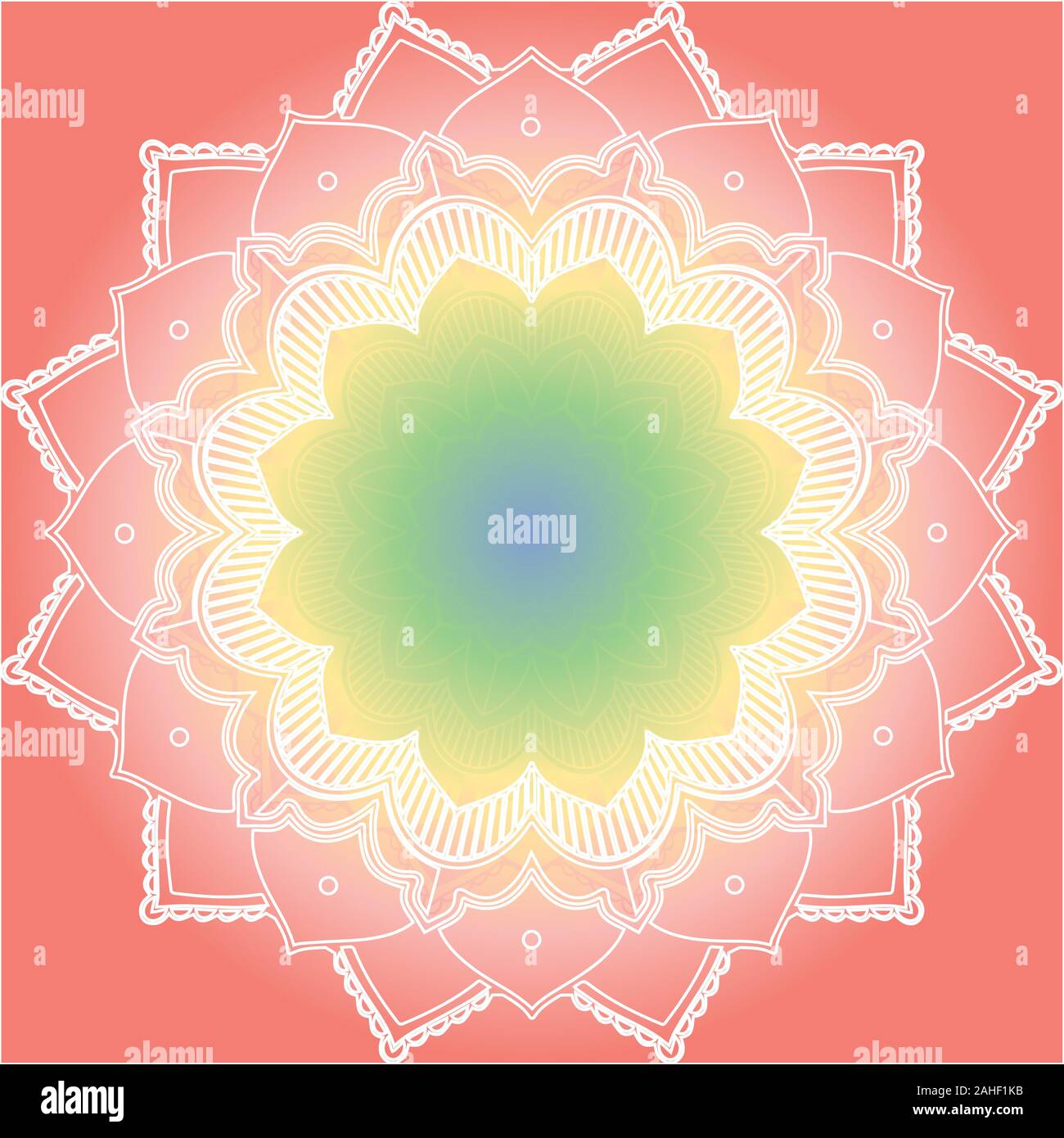 Mandala patterns on red background illustration Stock Vector Image ...