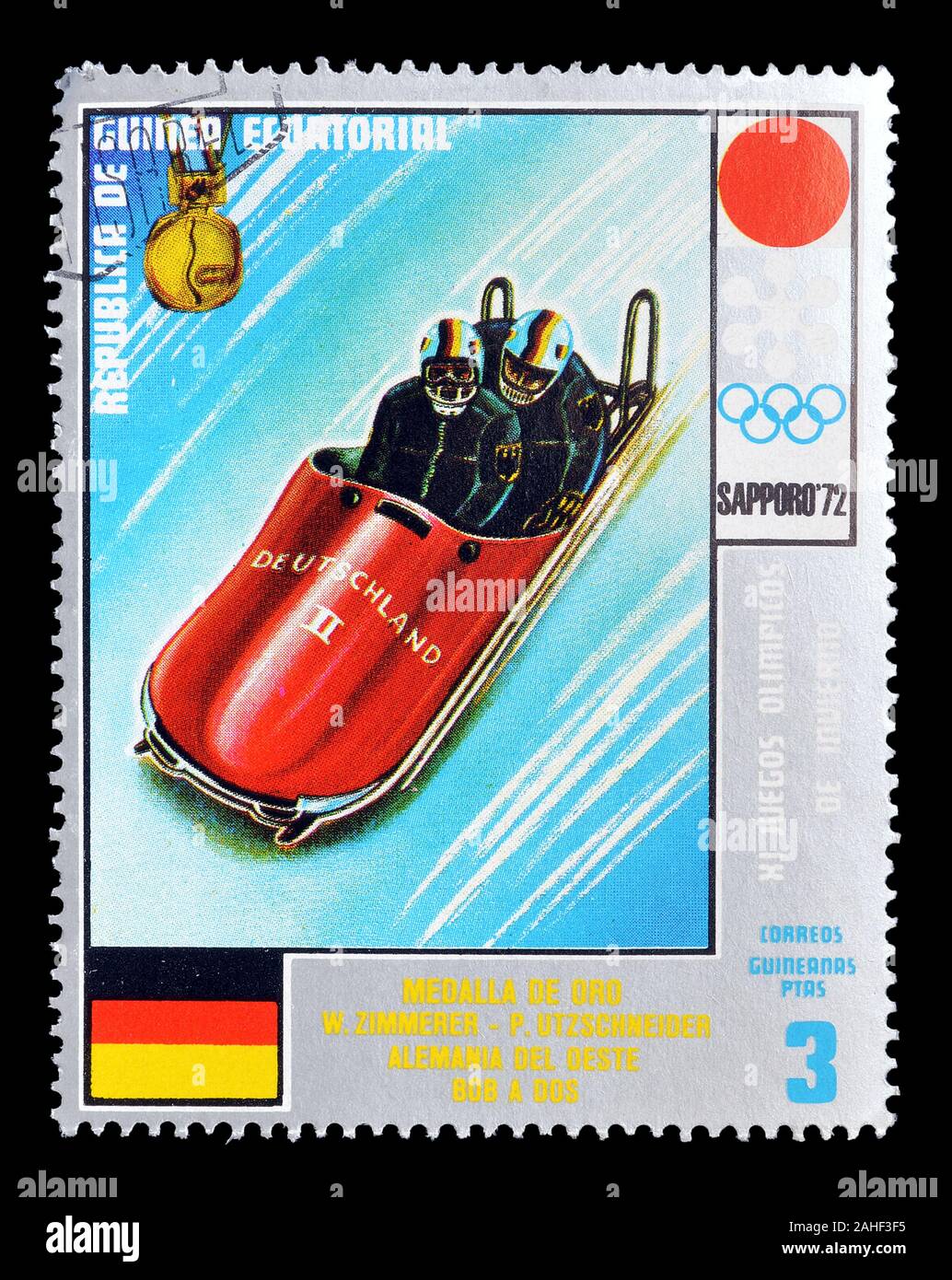 Cancelled postage stamp printed by Equatorial Guinea, that promotes