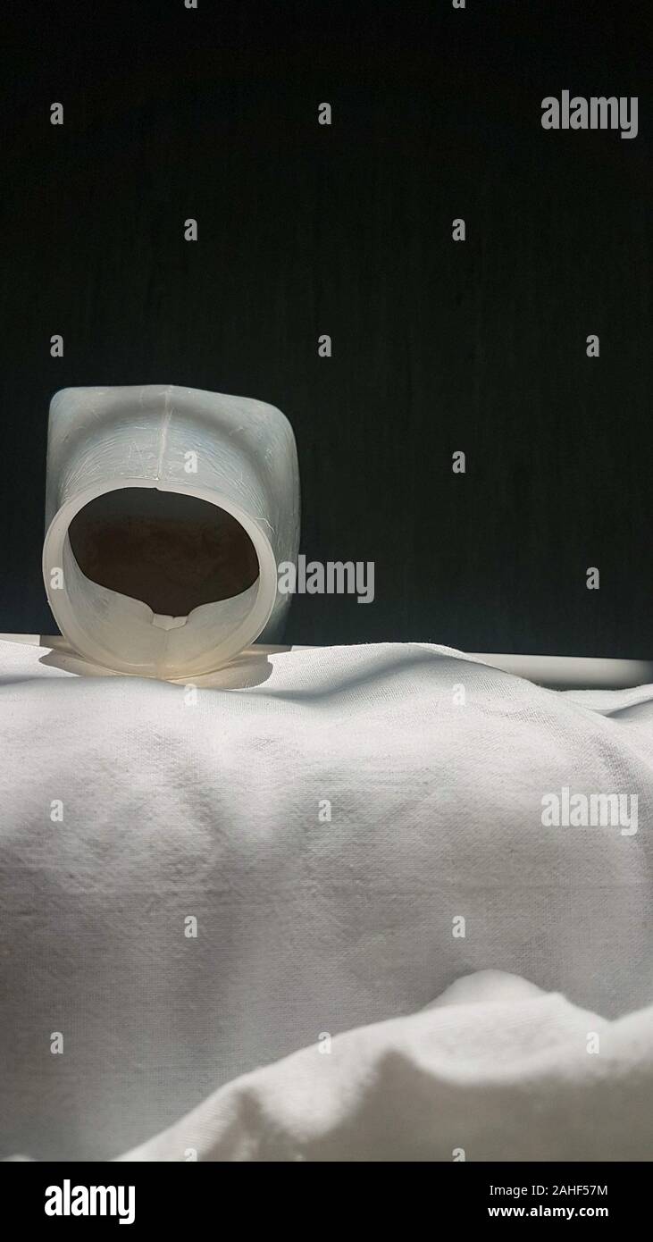Hospital Bedside Male Urinal on the bed Stock Photo Alamy