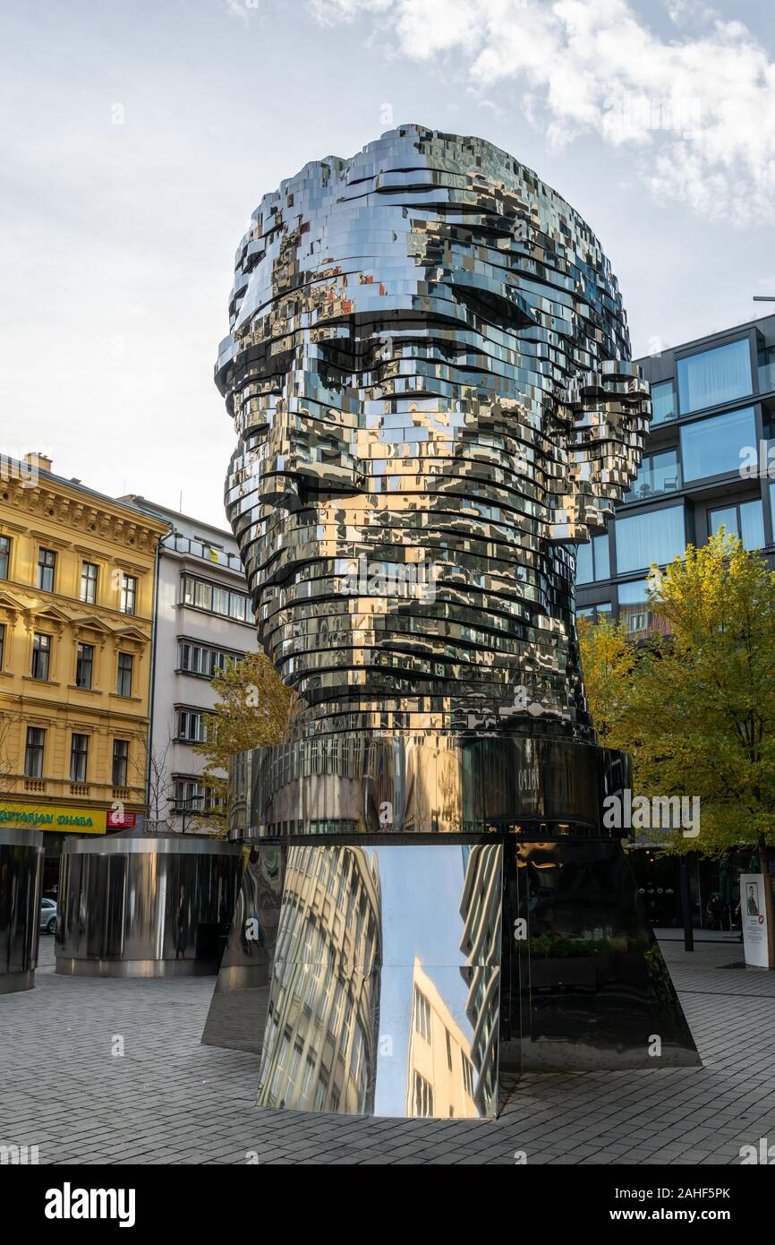 Rotating Head of Franz Kafka in Prague (Czech Republic Stock Photo Alamy