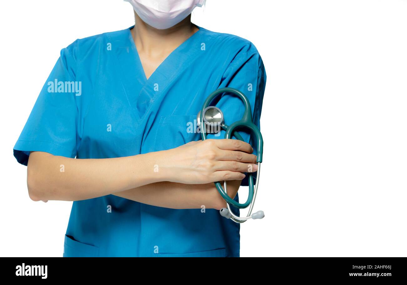 Asian blue scrubs hi-res stock photography and images - Alamy