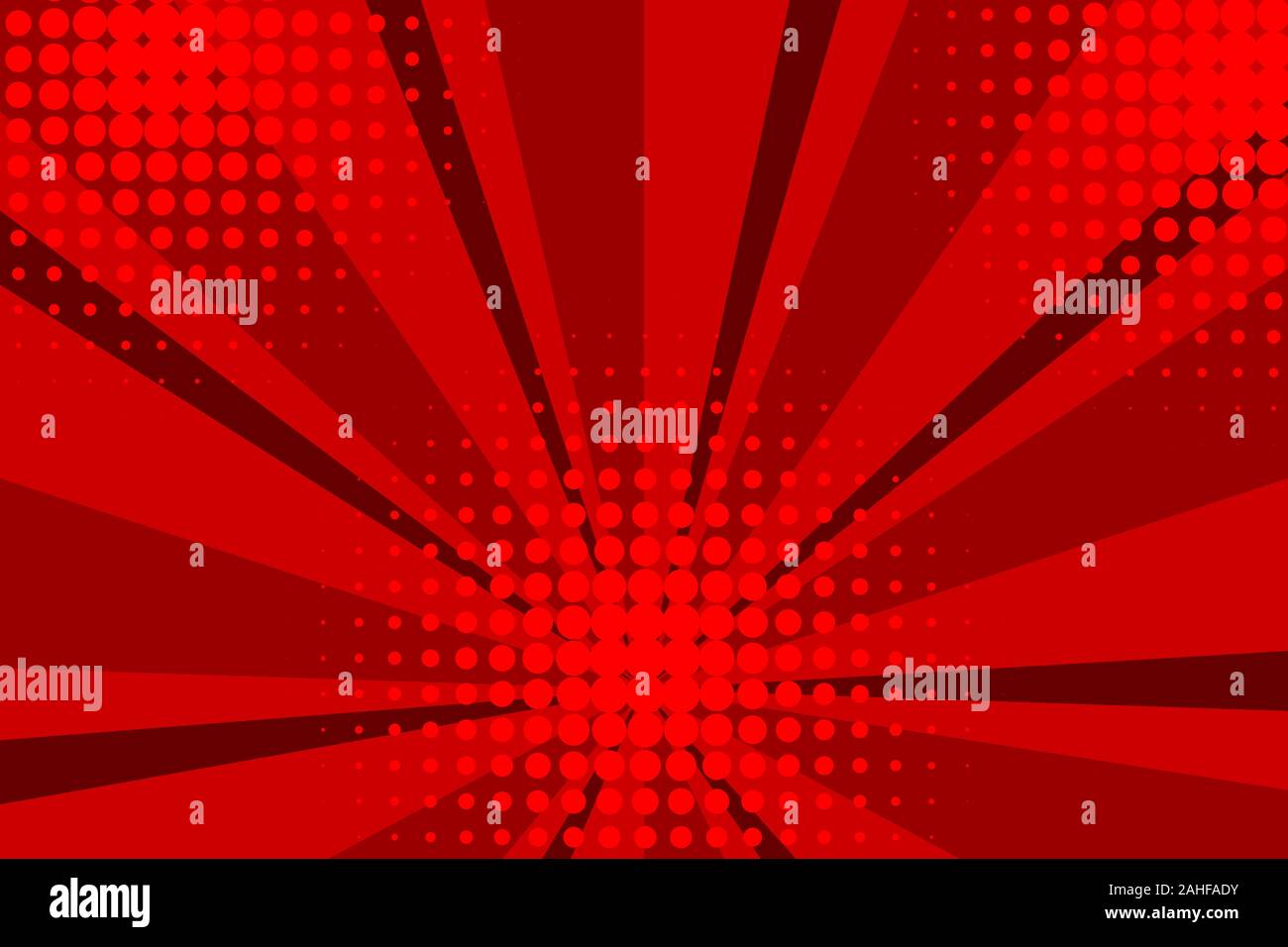 Comic red sunbeam background Retro pop art style cartoon Stock Vector ...