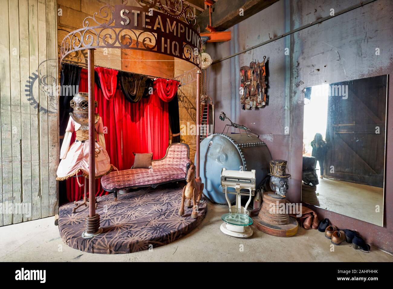 Steampunk HQ Art gallery. Oamaru New Zealand Stock Photo