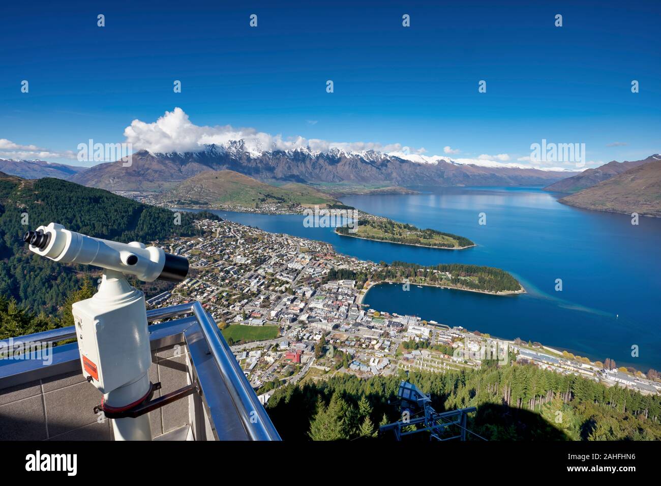 Lake Wakatipu. Queenstown. South Island. New Zealand Stock Photo