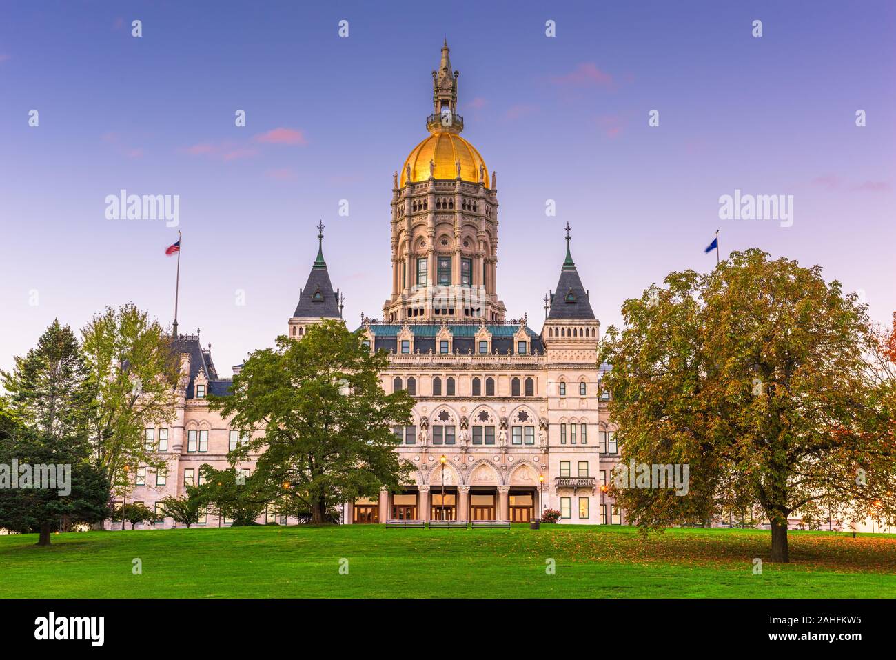 Connecticut State Capitol in Hartford, Connecticut, USA during autumn. Stock Photo